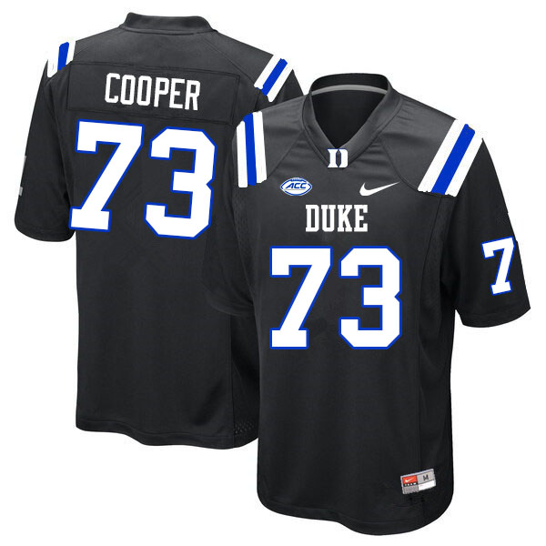 Men #73 Curtis Cooper Duke Blue Devils College Football Jerseys Sale-Black